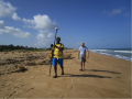Trinity and Alessio Surveying the high tide mark. Photo EC